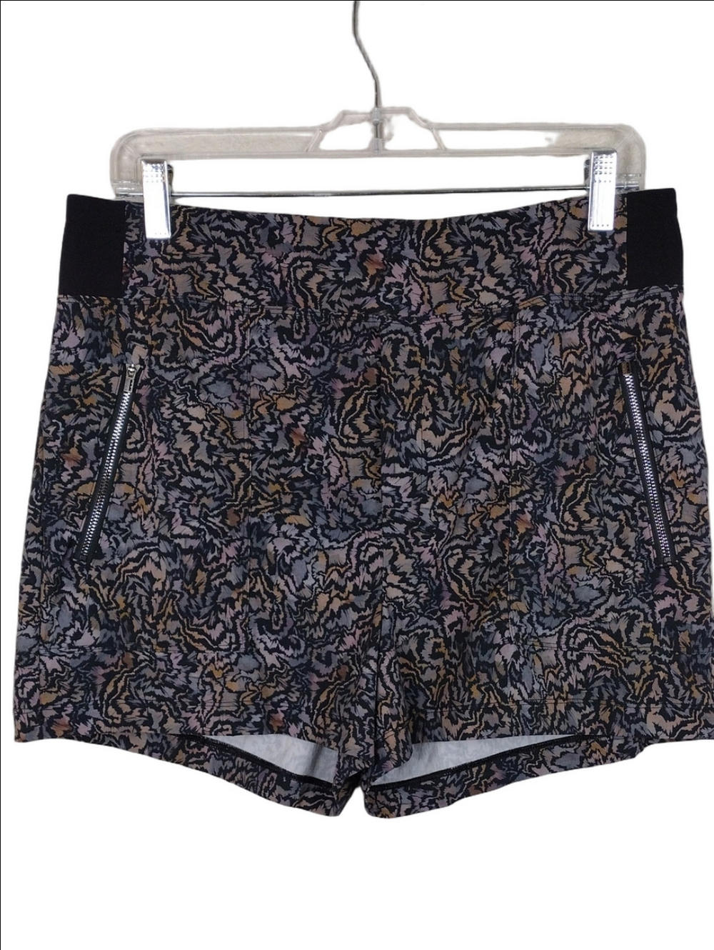 Athleta Trekkie North Brown Ripstop Pattern High Rise Elastic Waist Hiking Short